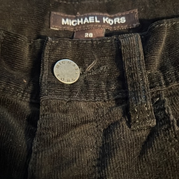 Michael Kors Sz 28 Black corduroy five pocket slim pants - Picture 6 of 8